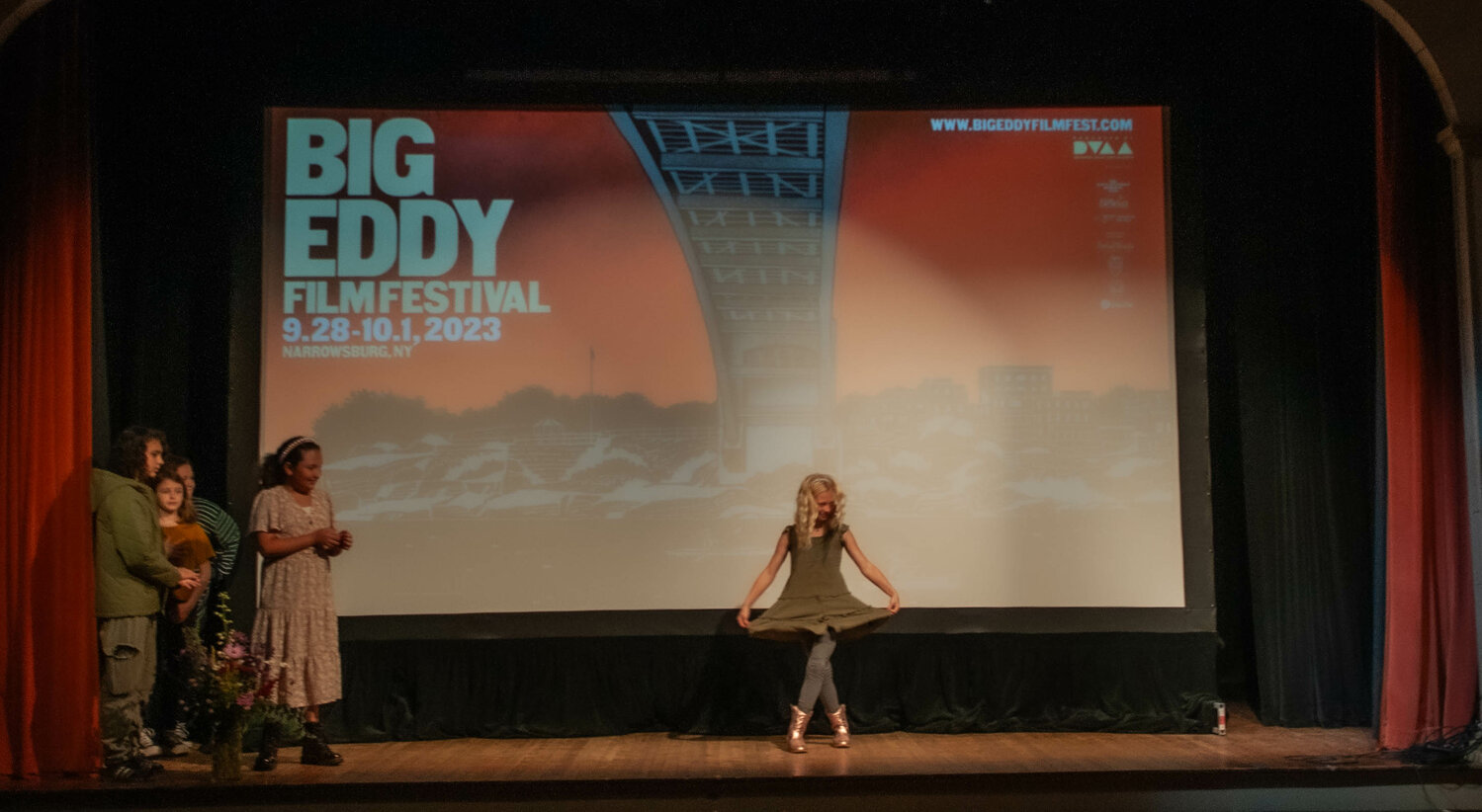 All the students who participated in the Kids Make Film series presented during the Big Eddy Film Festival should take a bow, as Sullivan West Elementary School's Olivia did last weekend after the screening of "Why?".